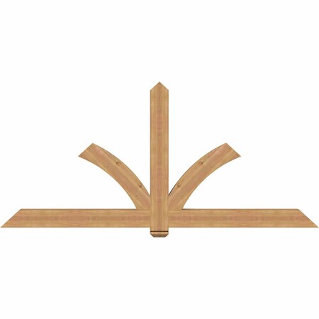 Ekena Millwork Redmond Smooth Timber Gable Bracket, Western Red Cedar, 96"W x 44"H x 3 1/2"D x 5 1/2"F, 11/12 Pitch GBW096X44X0406RED00SWR